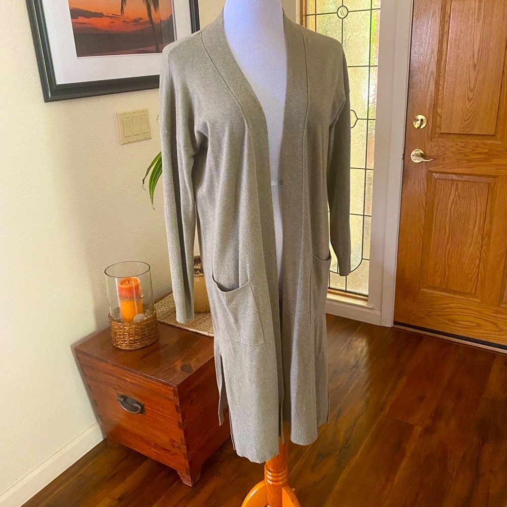 Debut Long Sweater, Olive Green,  S